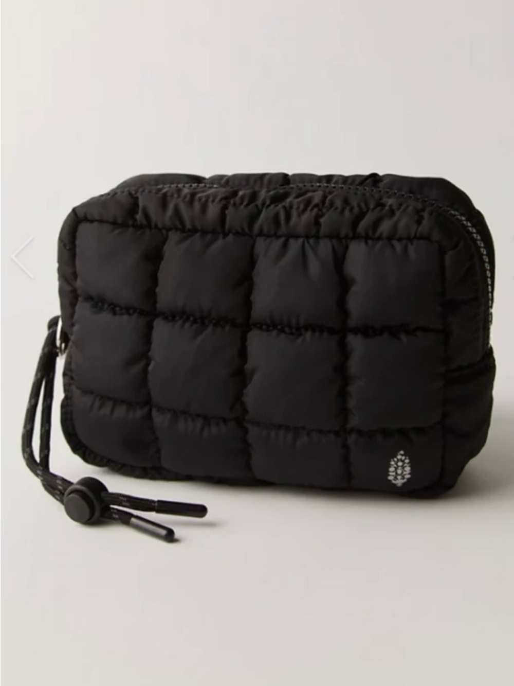 Free People Movement Black Quilted Nylon Crossbody Pouch/ case